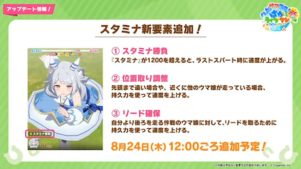 レースのシステムを一部バランス調整