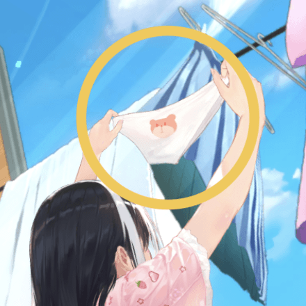 少女廻戦の濡れたパジャマのタップする場所