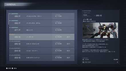 アリーナ画面