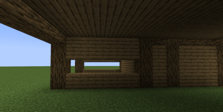 1階の部屋を仕切っている壁にも同様に穴を開ける