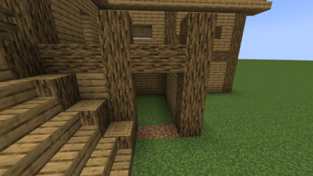 1階の入り口は縦に開ける