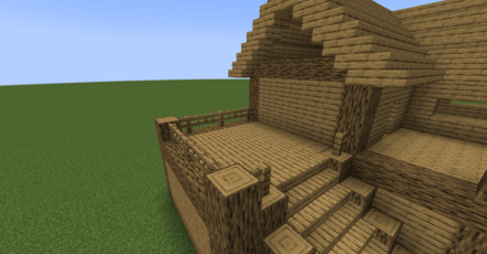 2階の入り口にフェンスを設置する