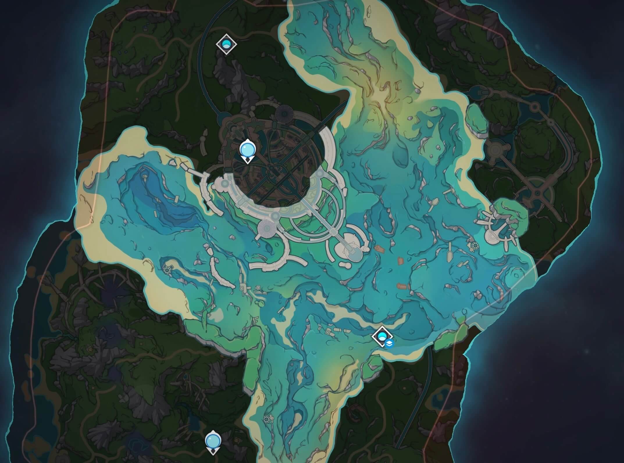 フォンテーヌの水中