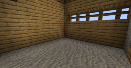 壁の土ブロックをオークの木材に変える