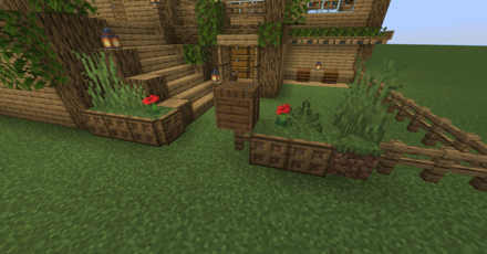 ポストと花壇を作る