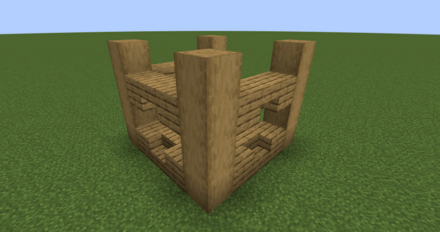 階段が全て真ん中を向くように