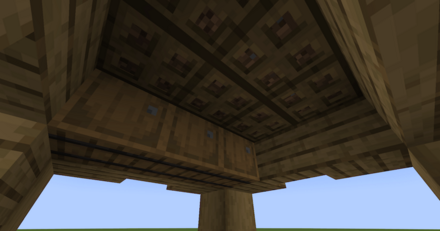 天井にトラップドアを敷き詰める