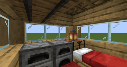 窓枠にガラス板をはめ込む