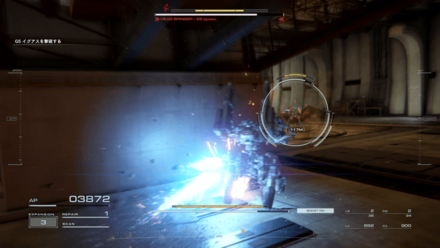 中央の坂や柱を遮蔽にして戦う