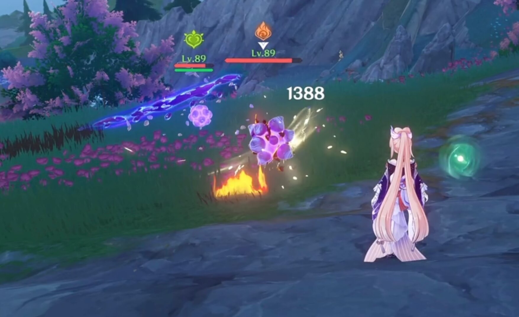 元素バリアを破壊するとダウンが取れる