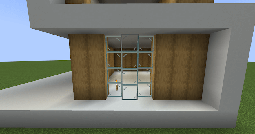 ガラスを交互に設置する