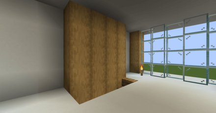 階段の上に柱を伸ばす