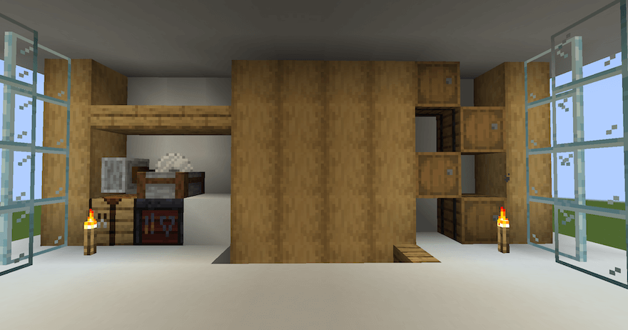 棚を作り、装飾をする