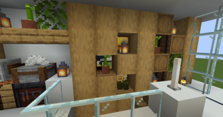 階段の柱に装飾をする