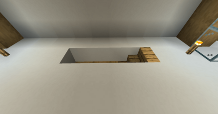 階段の上にスペースを開ける