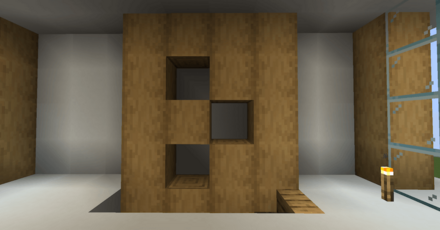 階段の上に柱を建てる