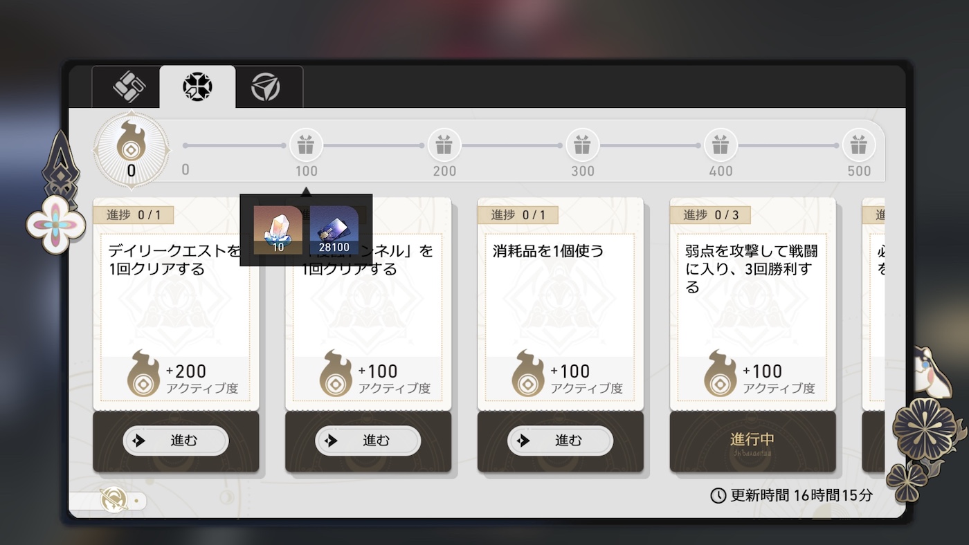 信用ポイント獲得シーン