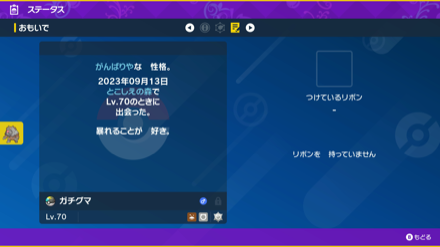 性格はがんばりや固定