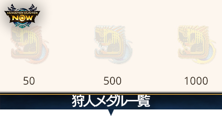 狩人メダル一覧