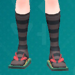 ボーダーハイソックス（ブラウン）画像