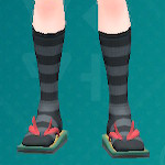 ボーダーハイソックス（ブラック）画像