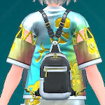 クラシックレザーリュック（ブラック×ホワイト）画像