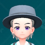 カンカン帽（グレー）画像