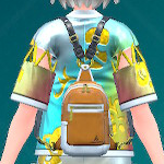 クラシックレザーリュック（キャメル×ホワイト）画像