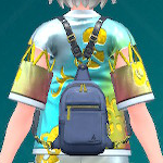 クラシックレザーリュック（ブルー）画像