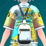 クラシックレザーリュック（ホワイト×ブラック）画像