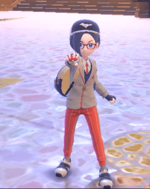 ボールを突き出す