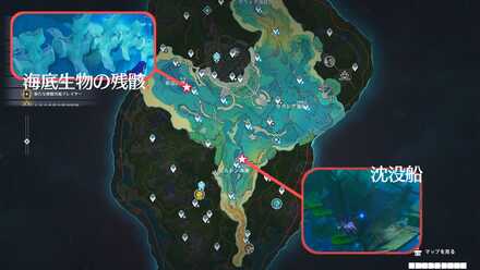 水中に沈んだ物