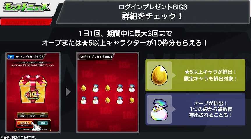 ログインプレゼントBIG