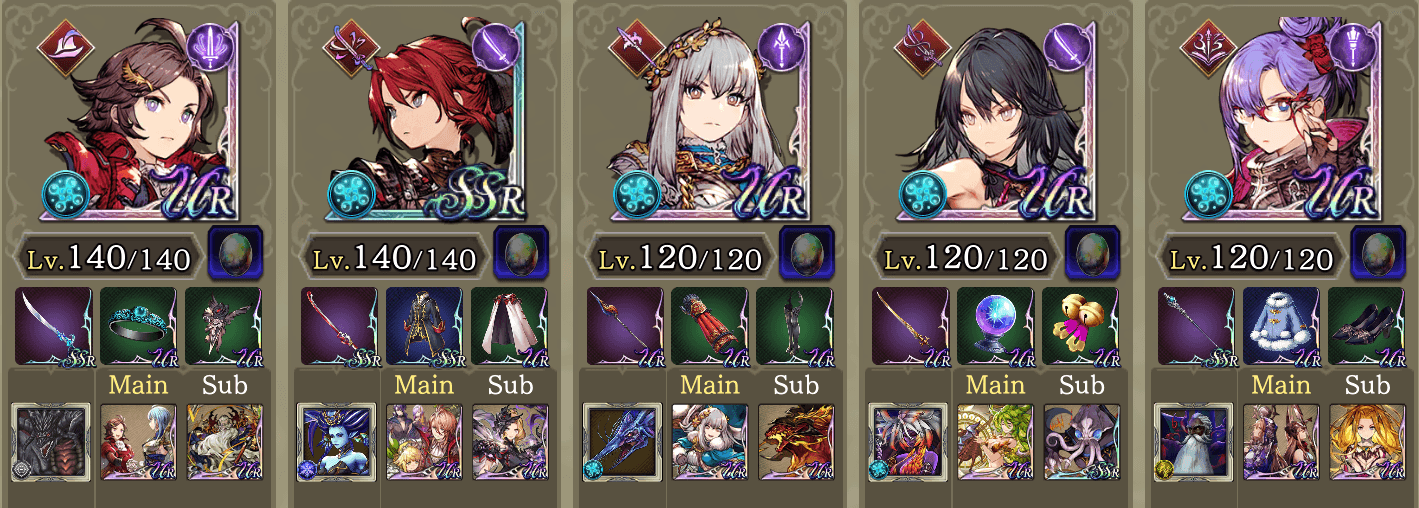 バーストコアの遺跡エリア3_オート攻略編成例