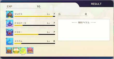 パーティメンバーと同量の経験値を貰える