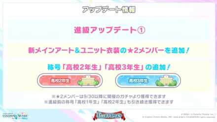 進級アップデート内容①