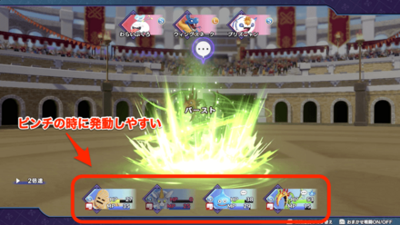 ピンチのときに発動しやすい