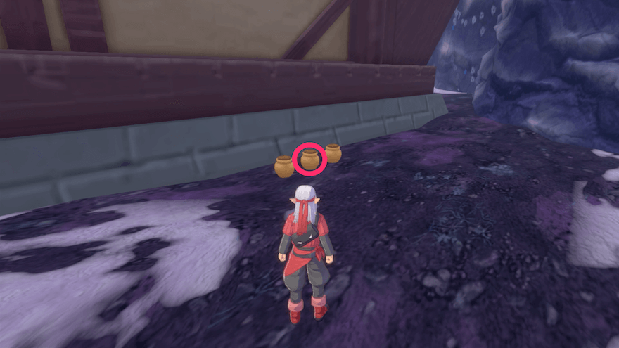 アグルカ研究所の裏にあるツボのちいさなメダルの場所