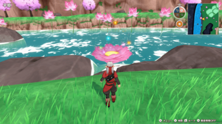 春:花に乗って川を移動できる