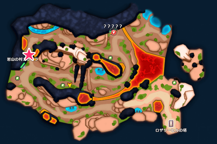 ドラゴンの出現場所マップ