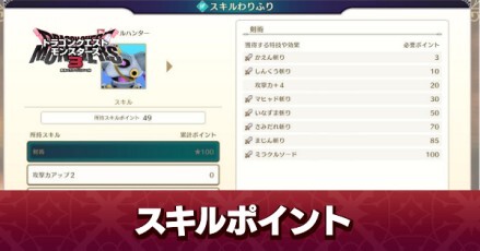 スキルポイント引き継ぎと配合おすすめレベル