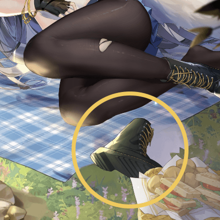 少女廻戦の大きいサイズの靴のタップする場所