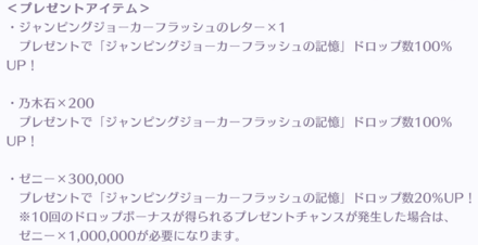プレゼントはジャンピングジョーカーフラッシュのレターがおすすめ