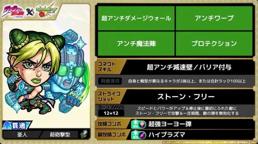 空条徐倫 ステータス