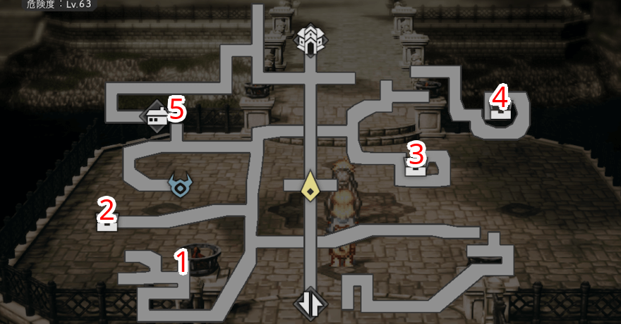 シャンピオ商会の屋敷 -海上- 宝箱 位置