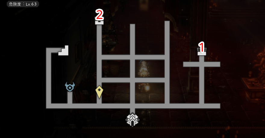 血盟教団の礼拝所 宝箱 位置