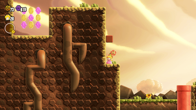 ゴール直前の隠しブロックから左上に登れる