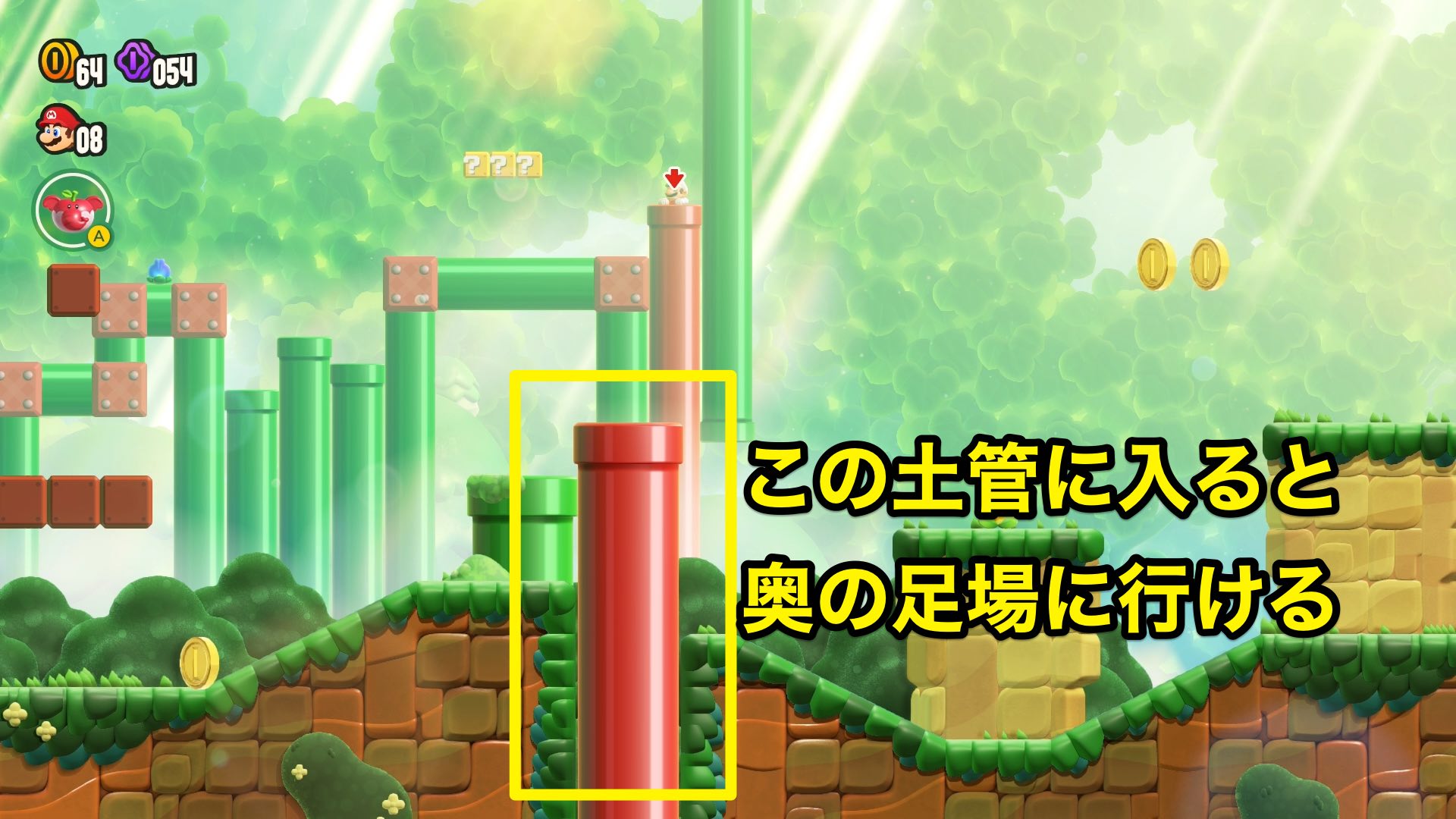 1枚めコインまでの土管