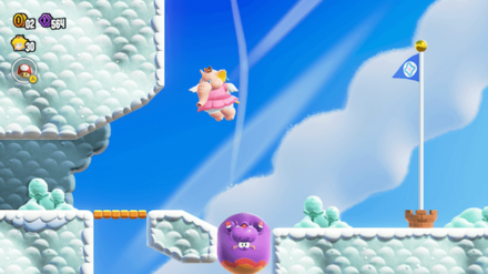 ゴール手前で上にジャンプ