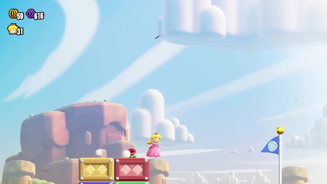 ゴール手前の足場からダッシュジャンプ